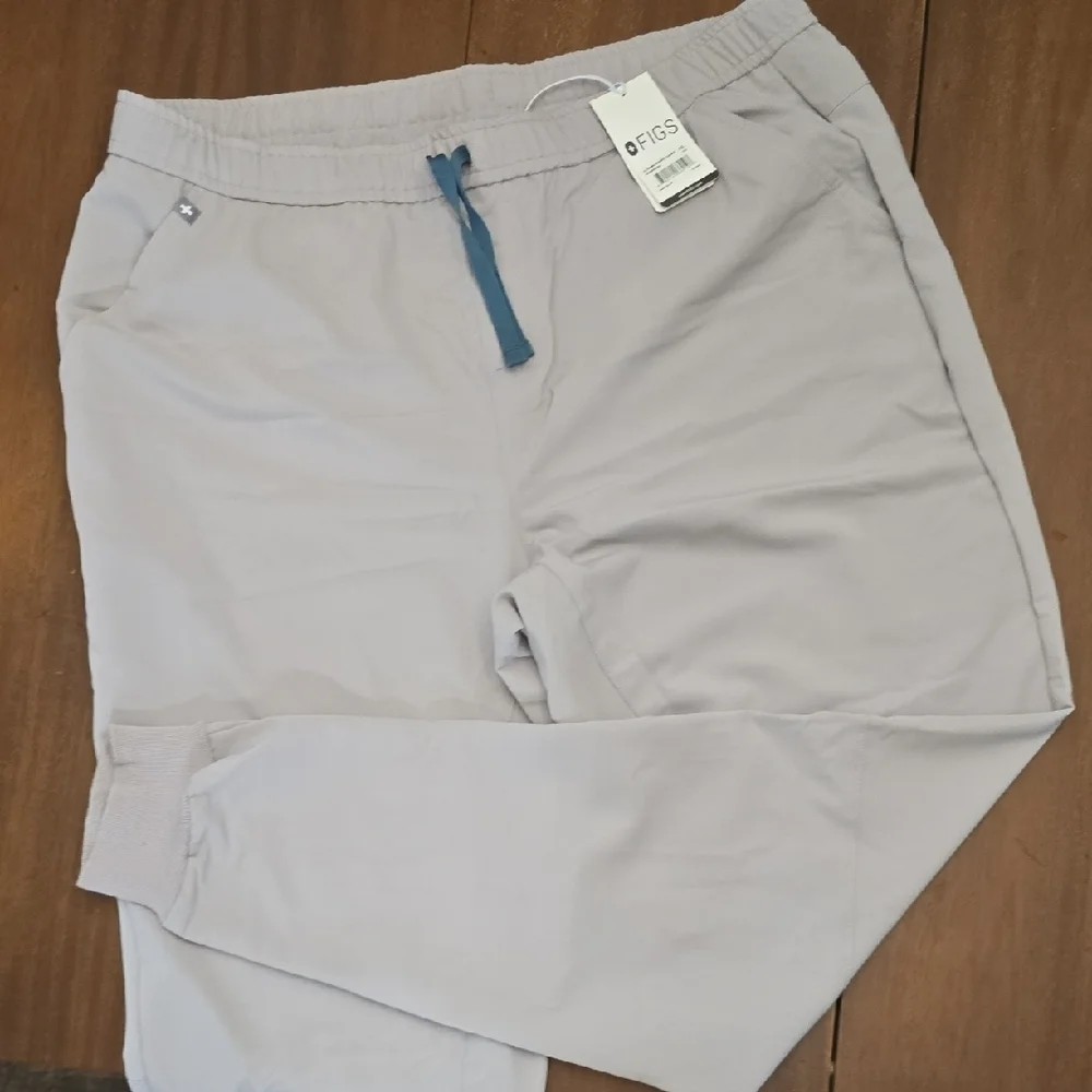 FIGS Joggers Mens 2XL Taupe Gray‎ Blue Pants New NWT